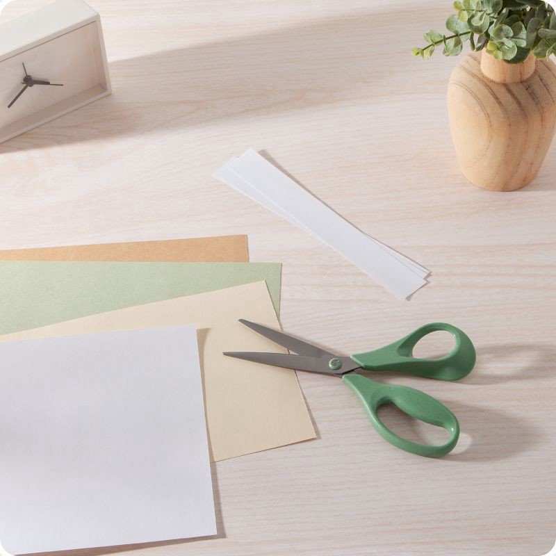 slide 2 of 6, U Brands 8" U-Eco Stainless Steel Ergonomic Scissors Grass, 1 ct