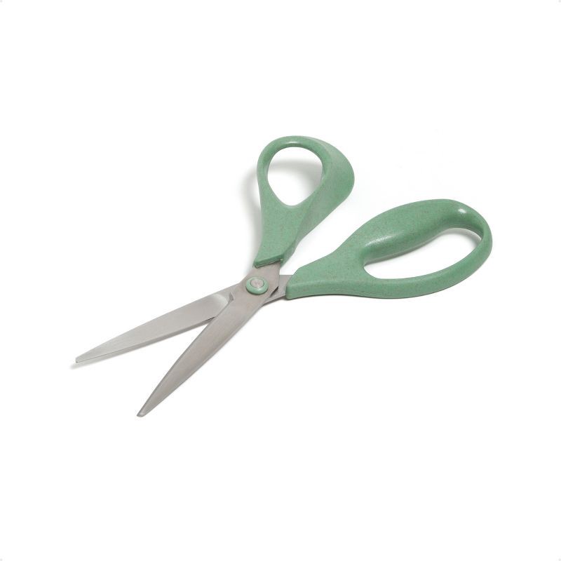 slide 1 of 6, U Brands 8" U-Eco Stainless Steel Ergonomic Scissors Grass, 1 ct