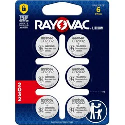 Rayovac CR2032 Batteries 6pk - Lithium Coin Battery
