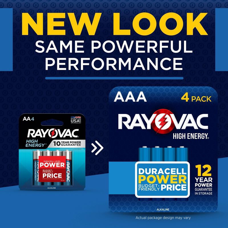 slide 8 of 8, Rayovac High Energy AAA Batteries 16pk - Alkaline Battery: Household, Single-Use, 16 ct