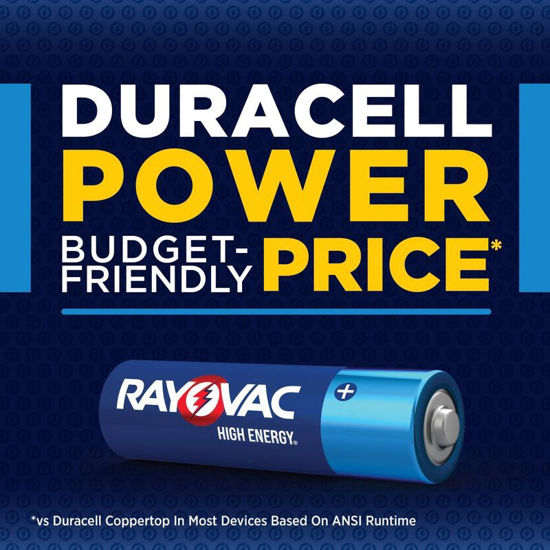 slide 2 of 8, Rayovac High Energy AA Batteries 30pk - Alkaline Battery: Household Use, 1.5V, Non-Rechargeable, 30 ct