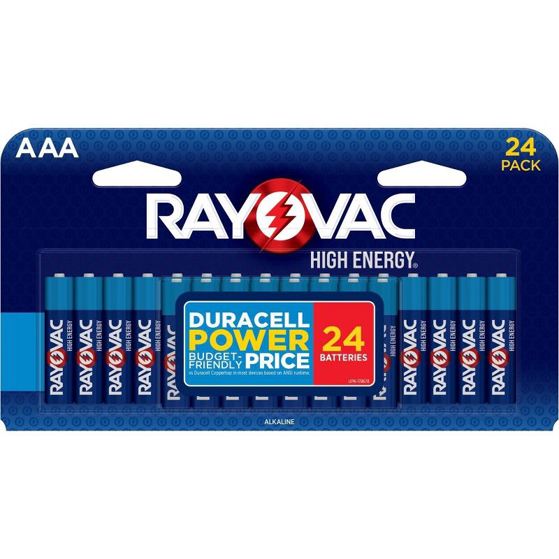 slide 1 of 8, Rayovac High Energy AAA Batteries 24pk - Alkaline Battery: Household Single-Use, 1.5V, 24 ct