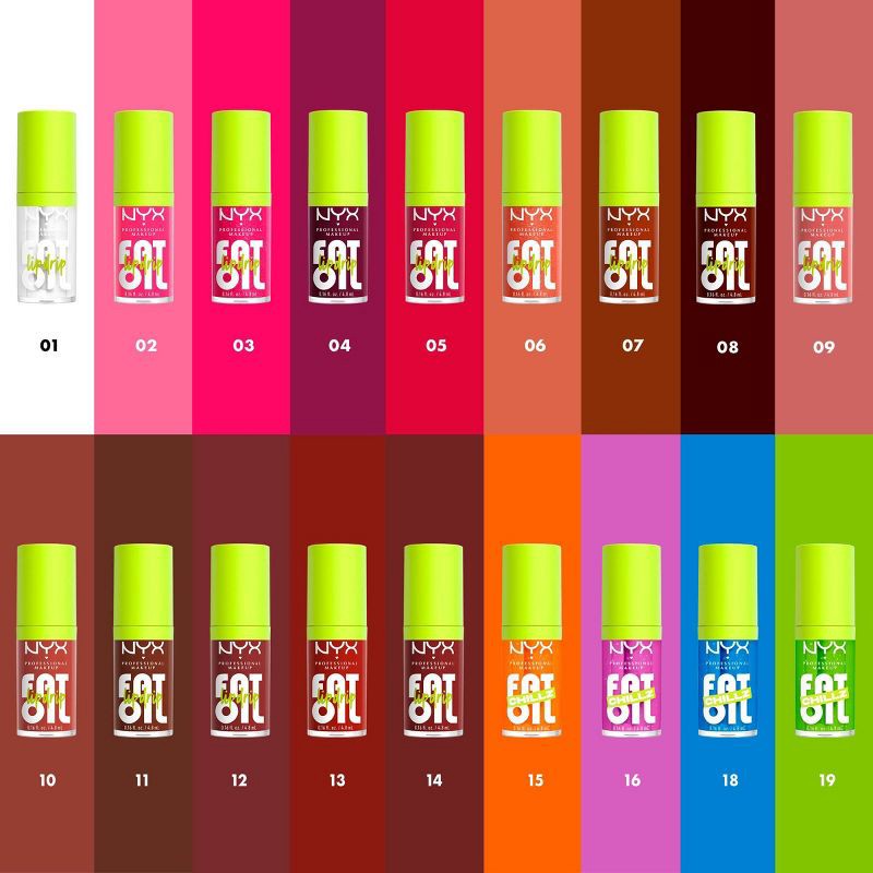 slide 8 of 9, NYX Professional Makeup Fat Oil Lip Drip Lip Gloss - Kiwi Freezie - 0.16 fl oz, 0.16 fl oz
