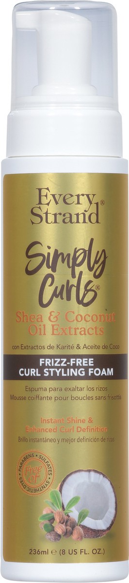 slide 6 of 9, Every Strand Simply Curls Curl Styling Frizz-Free Shea & Coconut Oil Extracts Foam 8 fl oz, 8 fl oz