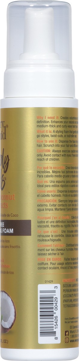 slide 5 of 9, Every Strand Simply Curls Curl Styling Frizz-Free Shea & Coconut Oil Extracts Foam 8 fl oz, 8 fl oz