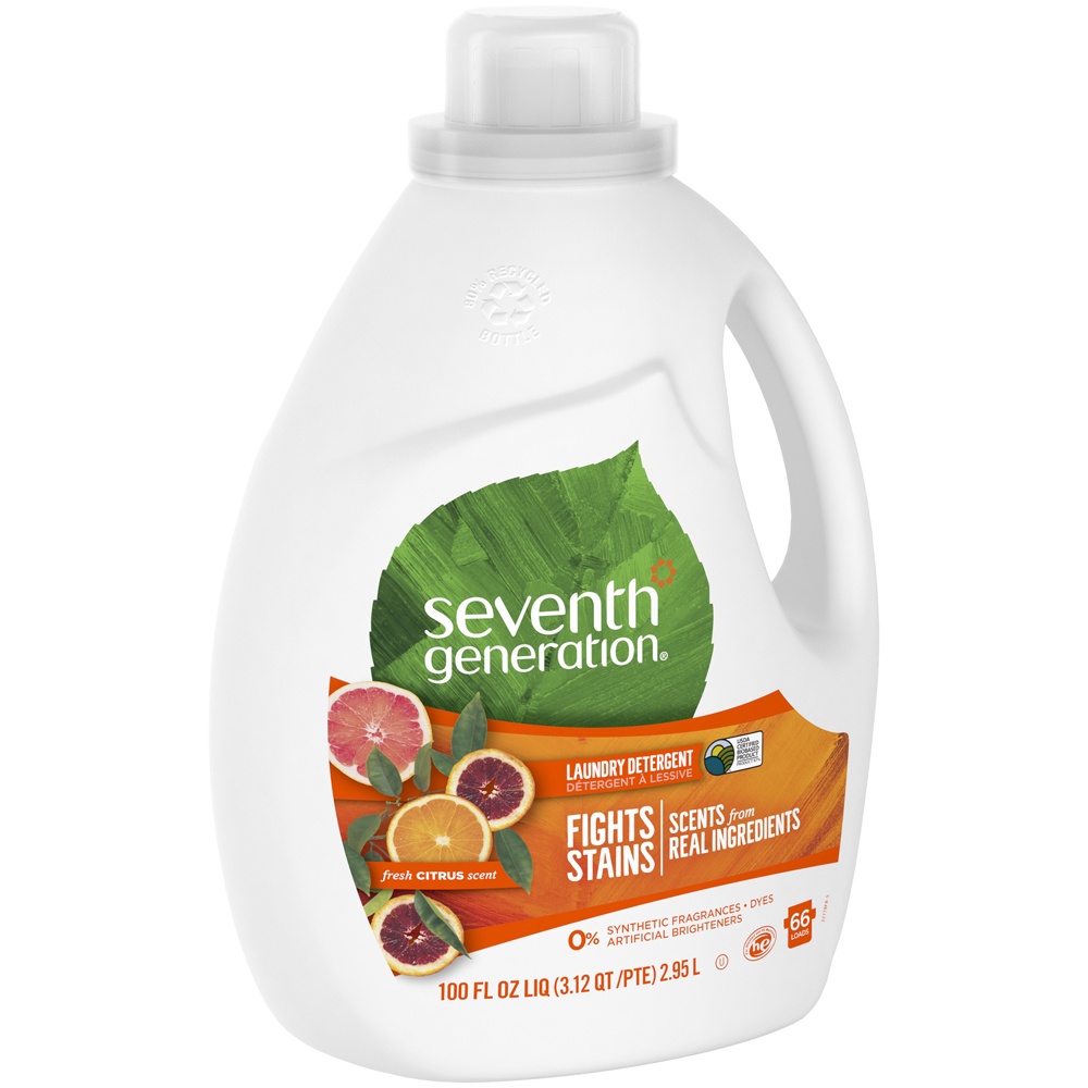 slide 4 of 7, Seventh Generation White Flower and Bergamot Liquid Detergent, 100 fl oz