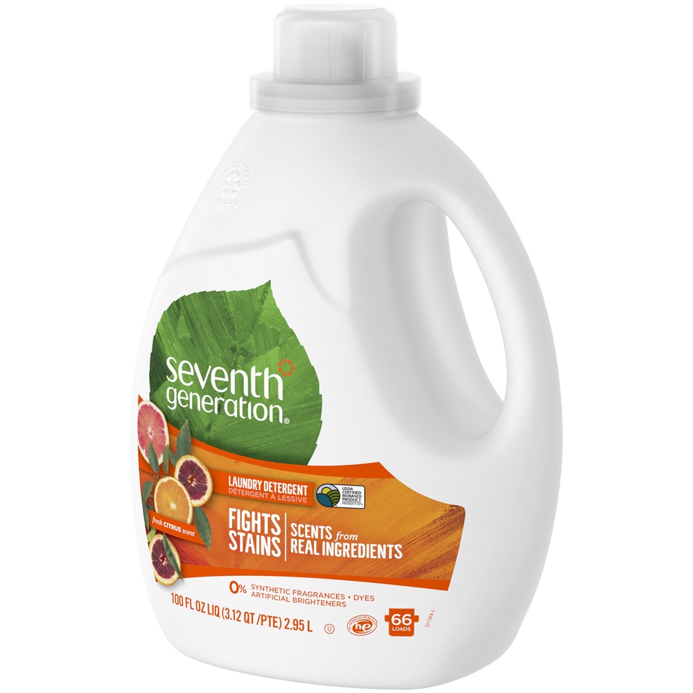 slide 6 of 7, Seventh Generation White Flower and Bergamot Liquid Detergent, 100 fl oz