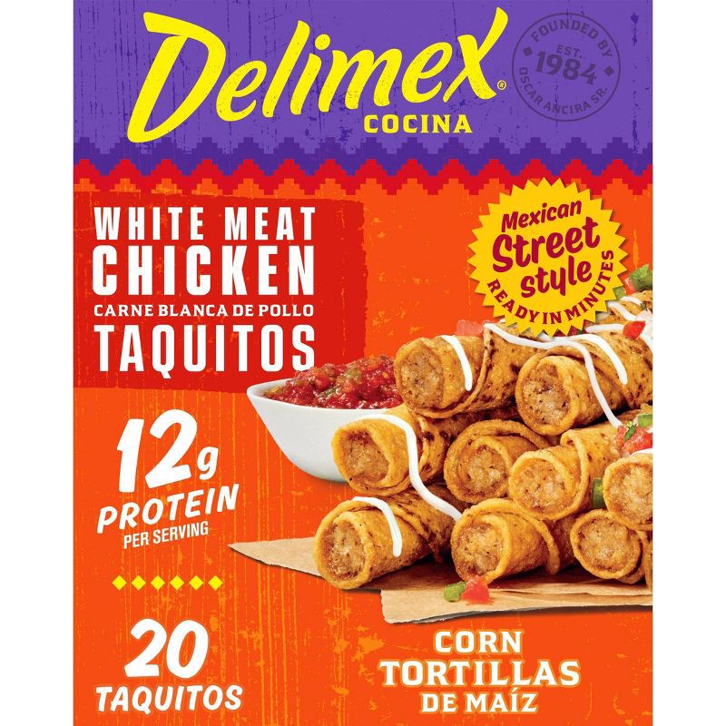 slide 1 of 10, Delimex Chicken Corn Taquitos Frozen Snacks - 1.25lb/20ct, 1.25 lb, 20 ct