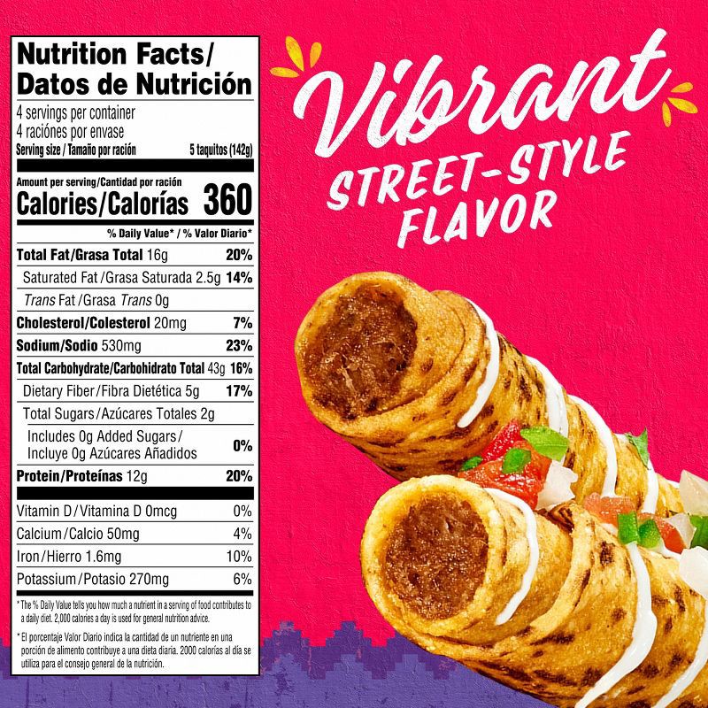 slide 8 of 11, Delimex Beef Corn Taquitos Frozen Snacks - 1.25lb/20ct, 1.25 lb, 20 ct