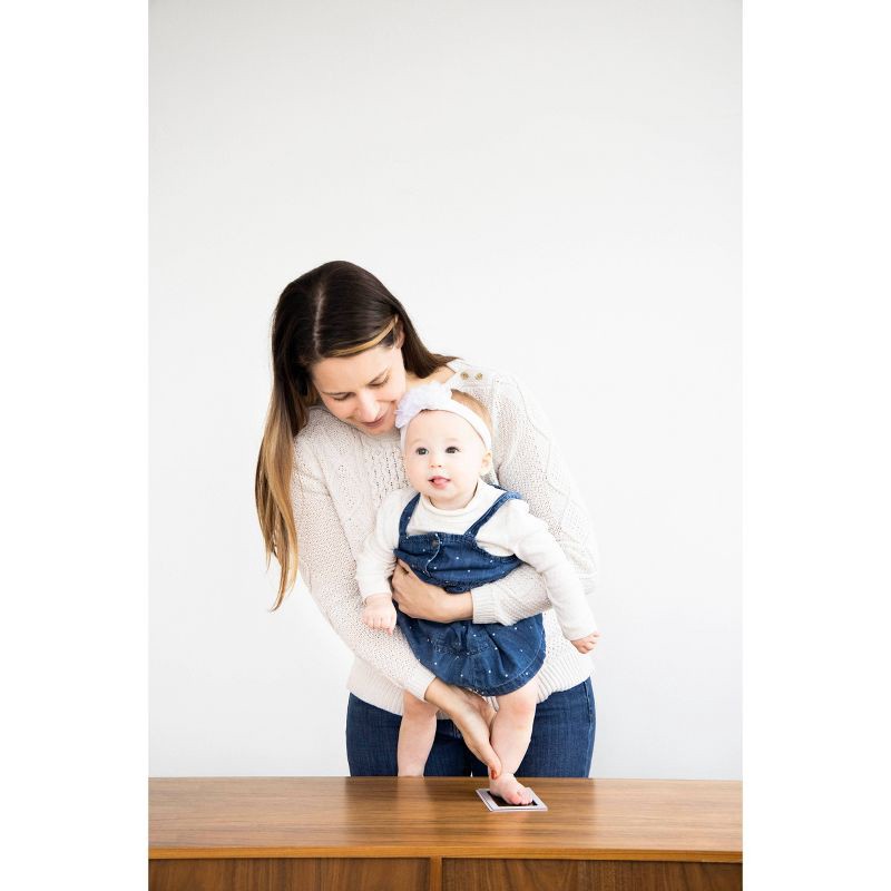 slide 2 of 11, Pearhead 4" x 6" Babyprints Photo Frame and Clean-Touch Ink Pad Kit - White, 1 ct