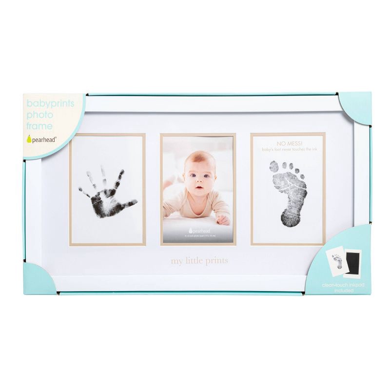 slide 8 of 11, Pearhead 4" x 6" Babyprints Photo Frame and Clean-Touch Ink Pad Kit - White, 1 ct