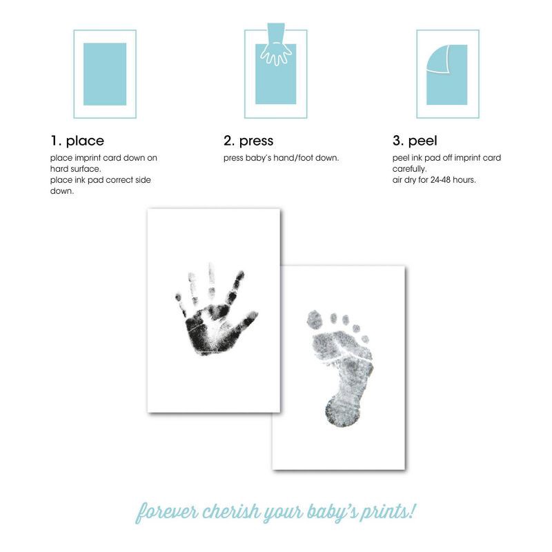 slide 9 of 11, Pearhead 4" x 6" Babyprints Photo Frame and Clean-Touch Ink Pad Kit - White, 1 ct