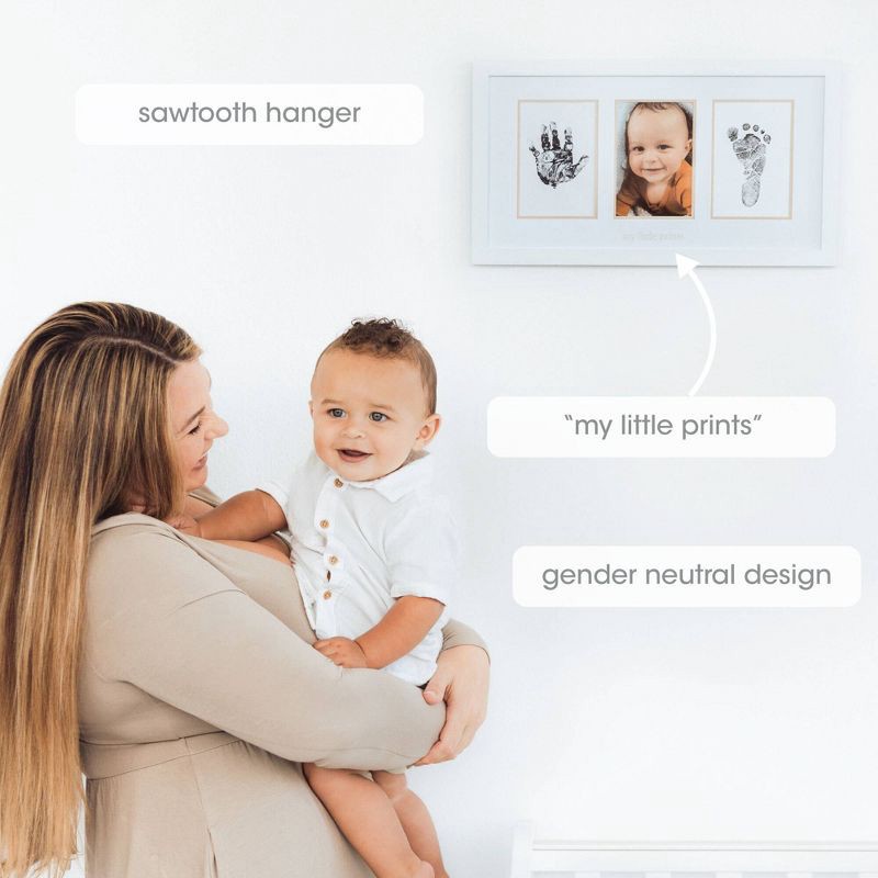 slide 10 of 11, Pearhead 4" x 6" Babyprints Photo Frame and Clean-Touch Ink Pad Kit - White, 1 ct