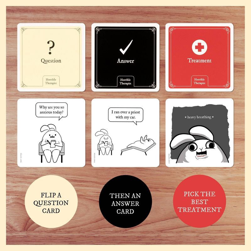 slide 3 of 9, Exploding Kittens Horrible Therapist Card Game, 1 ct