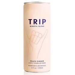 Trip Mindful Blend Peach Ginger Lightly Sparkling Botanical - 12 fl oz Can