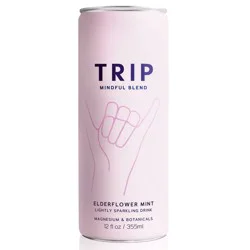 Trip Mindful Blend Elderflower Mint Lightly Sparkling Botanical - 12 fl oz Can