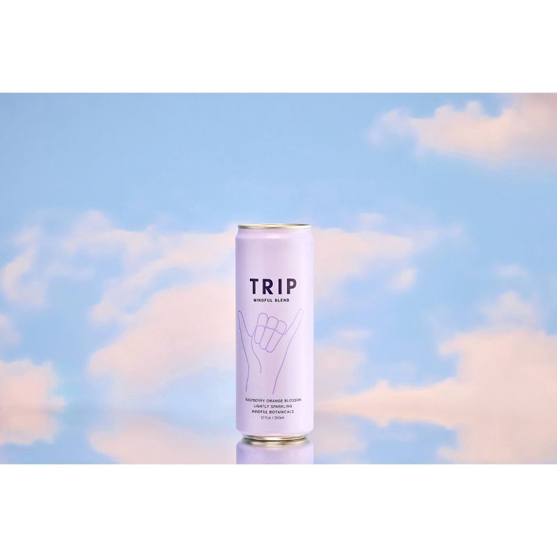 slide 6 of 8, Trip Mindful Blend Raspberry Orange Blossom Lightly Sparkling Botanical - 12 fl oz Can, 12 fl oz