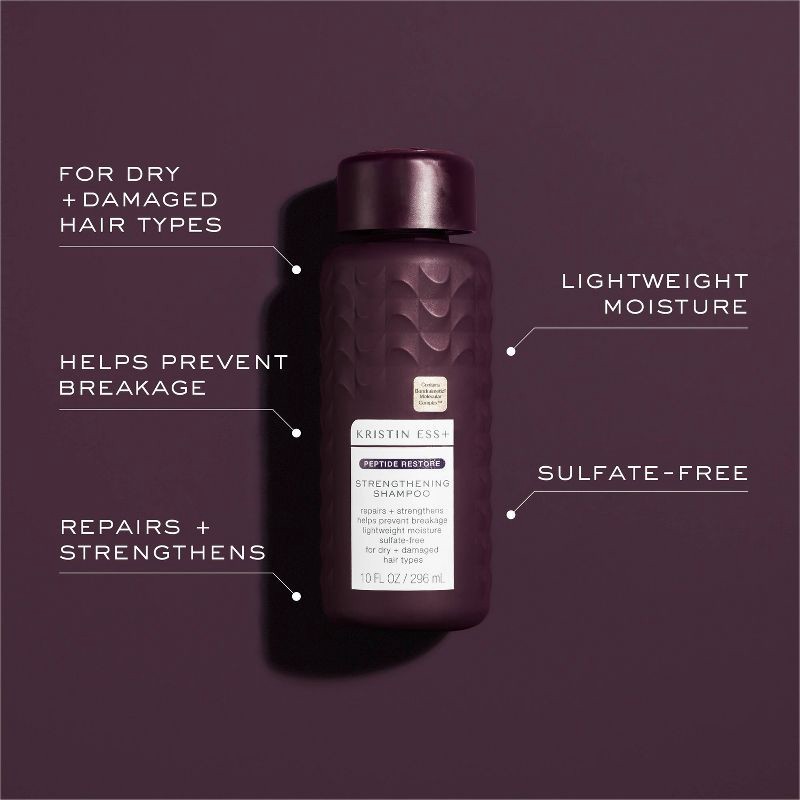 slide 4 of 20, Kristin Ess + Peptide Restore Strengthening Shampoo - 10 fl oz, 10 fl oz