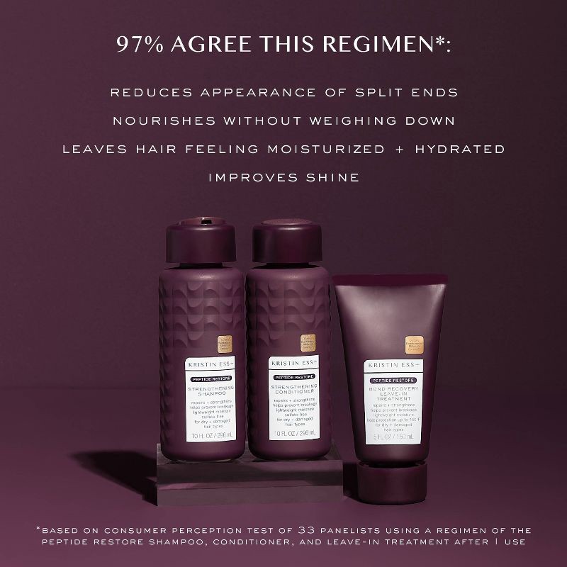 slide 11 of 20, Kristin Ess + Peptide Restore Strengthening Shampoo - 10 fl oz, 10 fl oz