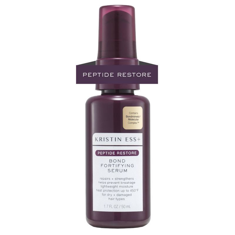 slide 2 of 19, Kristin Ess + Hair Serum for Frizz & Damaged Hair - Peptide Bond Repair with Heat Protectant - 1.7 fl oz, 1.7 fl oz