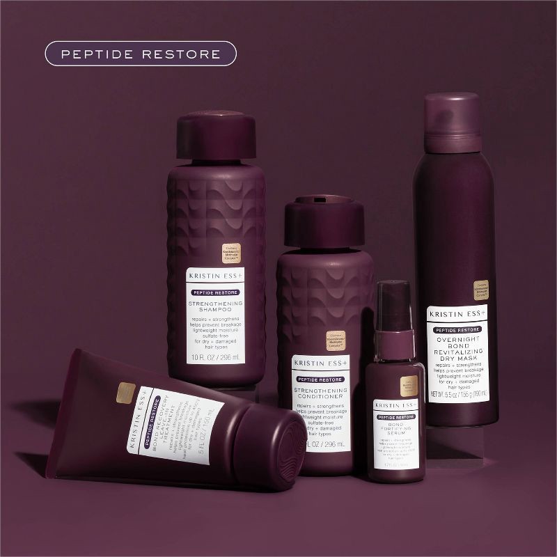 slide 17 of 19, Kristin Ess + Hair Serum for Frizz & Damaged Hair - Peptide Bond Repair with Heat Protectant - 1.7 fl oz, 1.7 fl oz