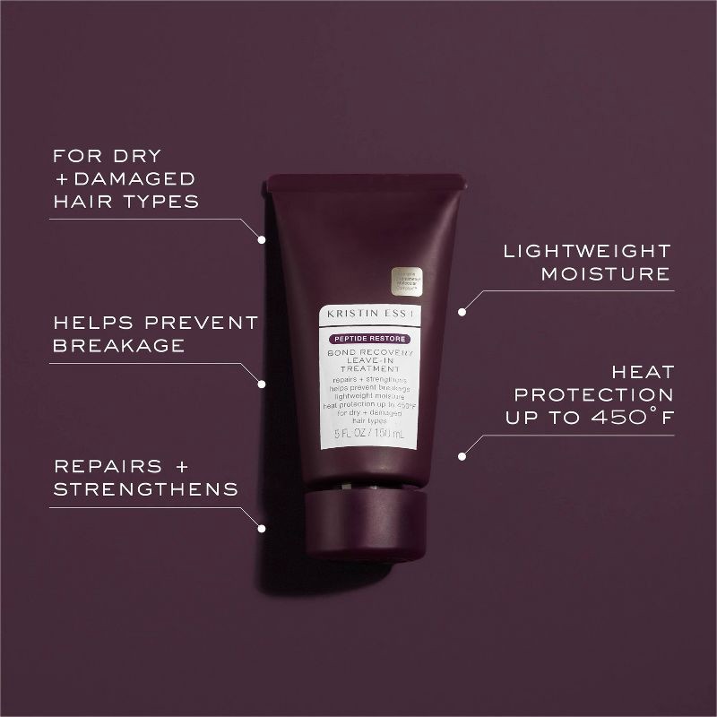 slide 4 of 19, Kristin Ess + Baobab Leave-In Conditioner - Peptide Bond Repair Hair Treatment Dry & Damaged Hair - 5 fl oz, 5 fl oz
