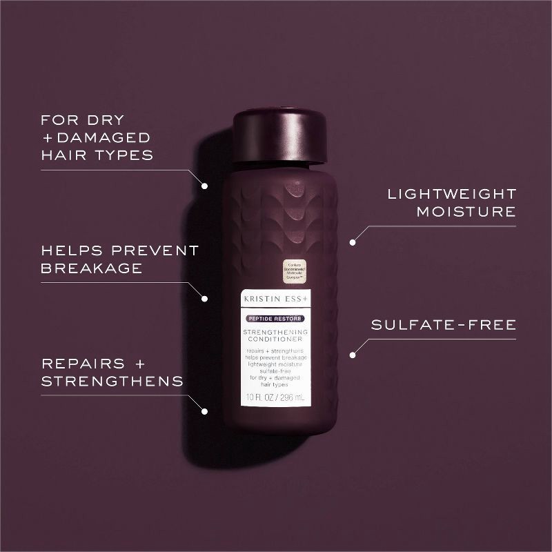 slide 4 of 20, Kristin Ess + Peptide Restore Strengthening Conditioner - 10 fl oz, 10 fl oz