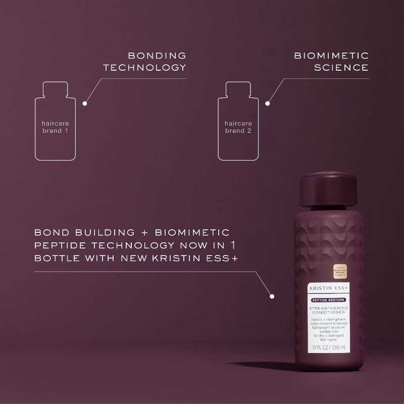 slide 5 of 20, Kristin Ess + Peptide Restore Strengthening Conditioner - 10 fl oz, 10 fl oz