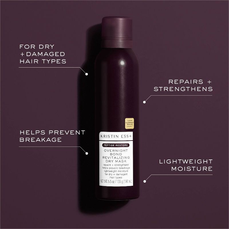 slide 4 of 18, Kristin Ess+ Baobab Dry Hair Mask - Peptide Bond Repair Treatment for Dry & Damaged Hair - 5.5 fl oz, 5.5 fl oz