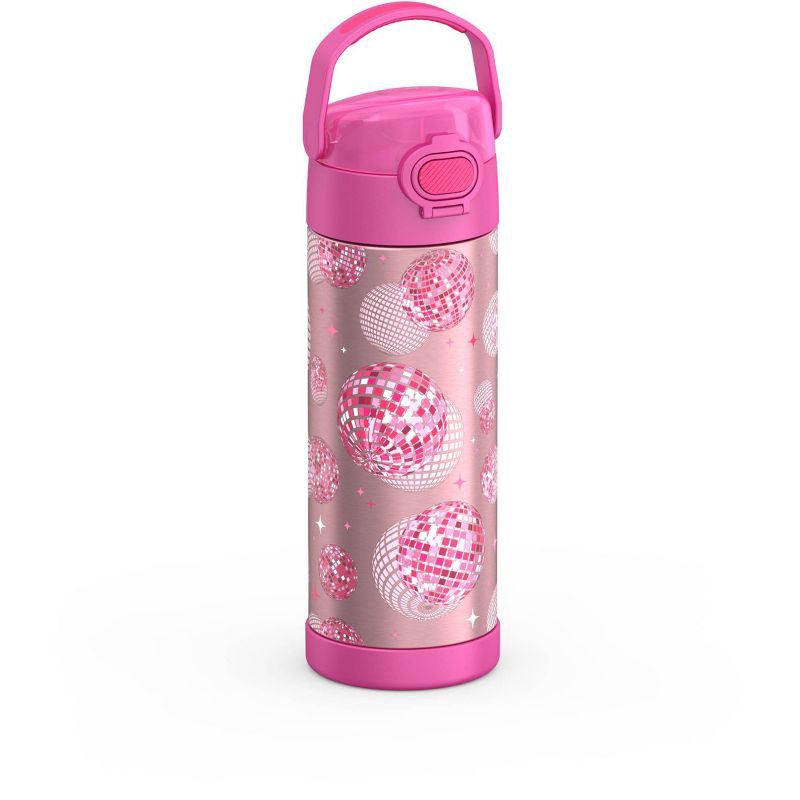 slide 3 of 10, Thermos 16oz Stainless Steel FUNtainer Water Bottle with Bail Handle - Pink Disco, 16 oz