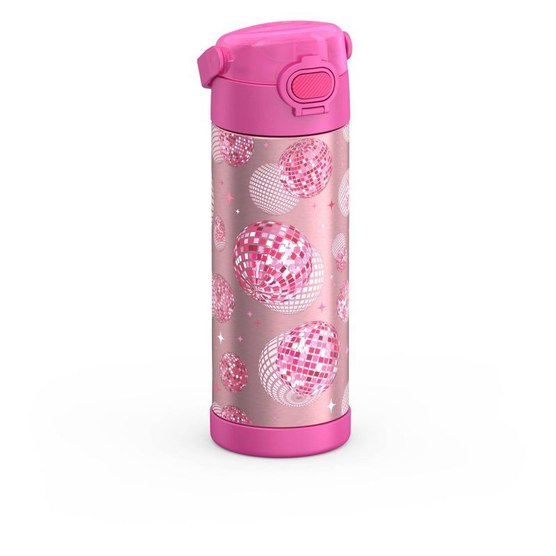 slide 4 of 10, Thermos 16oz Stainless Steel FUNtainer Water Bottle with Bail Handle - Pink Disco, 16 oz