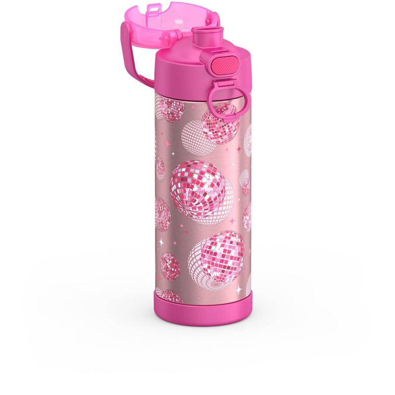 slide 6 of 10, Thermos 16oz Stainless Steel FUNtainer Water Bottle with Bail Handle - Pink Disco, 16 oz