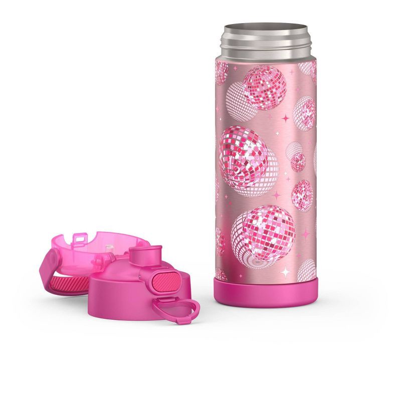 slide 7 of 10, Thermos 16oz Stainless Steel FUNtainer Water Bottle with Bail Handle - Pink Disco, 16 oz