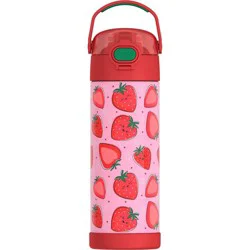 Thermos 16oz Stainless Steel FUNtainer Water Bottle with Bail Handle - Strawberry Smiles