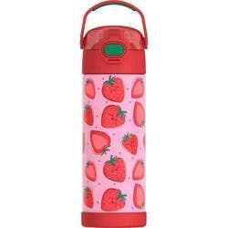 Thermos 16oz Stainless Steel FUNtainer Water Bottle with Bail Handle - Strawberry Smiles