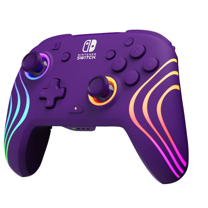 slide 9 of 15, PDP Afterglow Wave Wireless Motion Plus Nintendo Switch Controller Purple, 1 ct