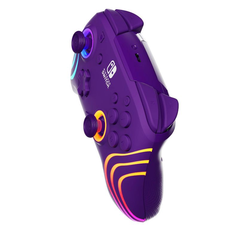 slide 10 of 15, PDP Afterglow Wave Wireless Motion Plus Nintendo Switch Controller Purple, 1 ct