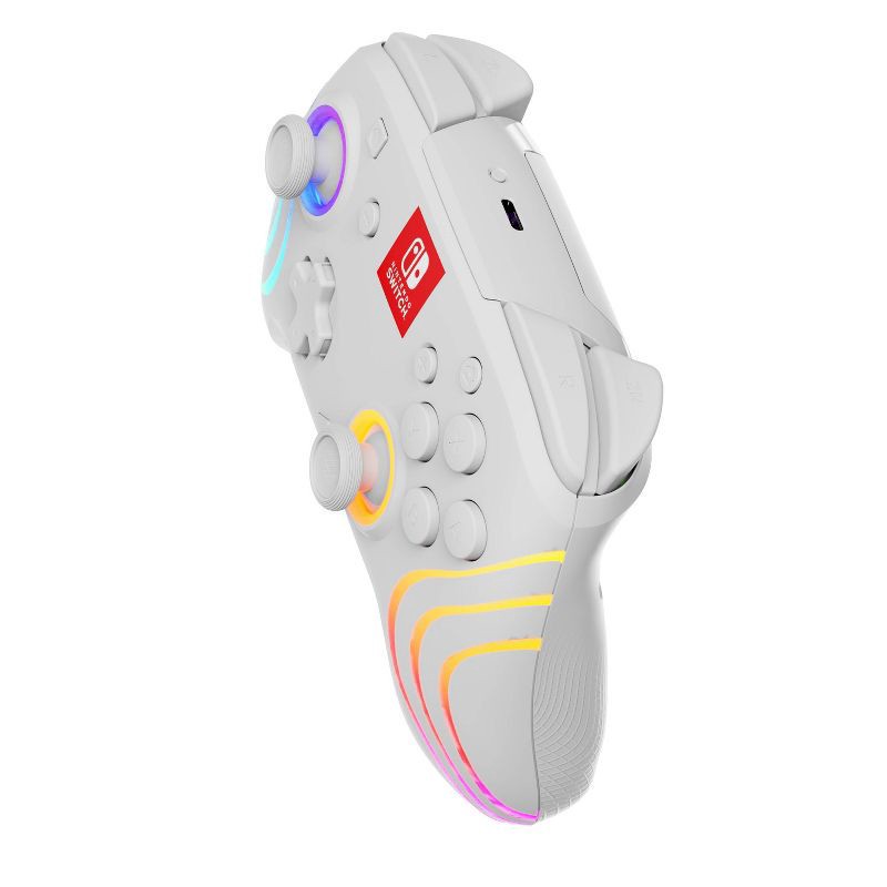 slide 8 of 13, PDP Afterglow Wave Wireless Motion Plus Nintendo Switch Controller White: Ergonomic, Bluetooth, Rechargeable, 1 ct