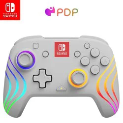 PDP Afterglow Wave Wireless Motion Plus Nintendo Switch Controller White: Ergonomic, Bluetooth, Rechargeable