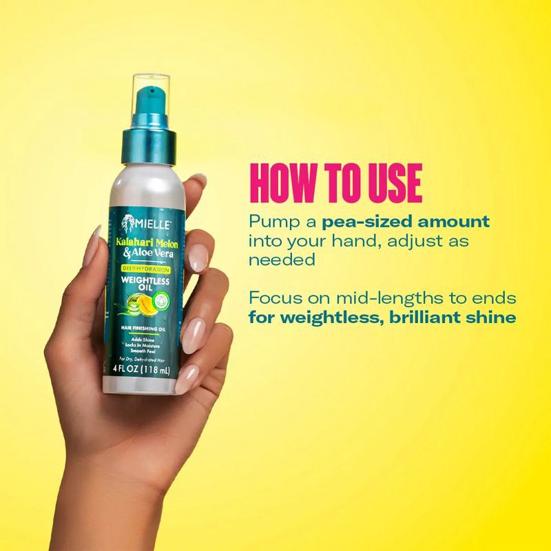 slide 5 of 9, Mielle Organics Kalahari Melon & Aloe Vera Deep Hydration Weightless Oil - 4 fl oz, 4 fl oz