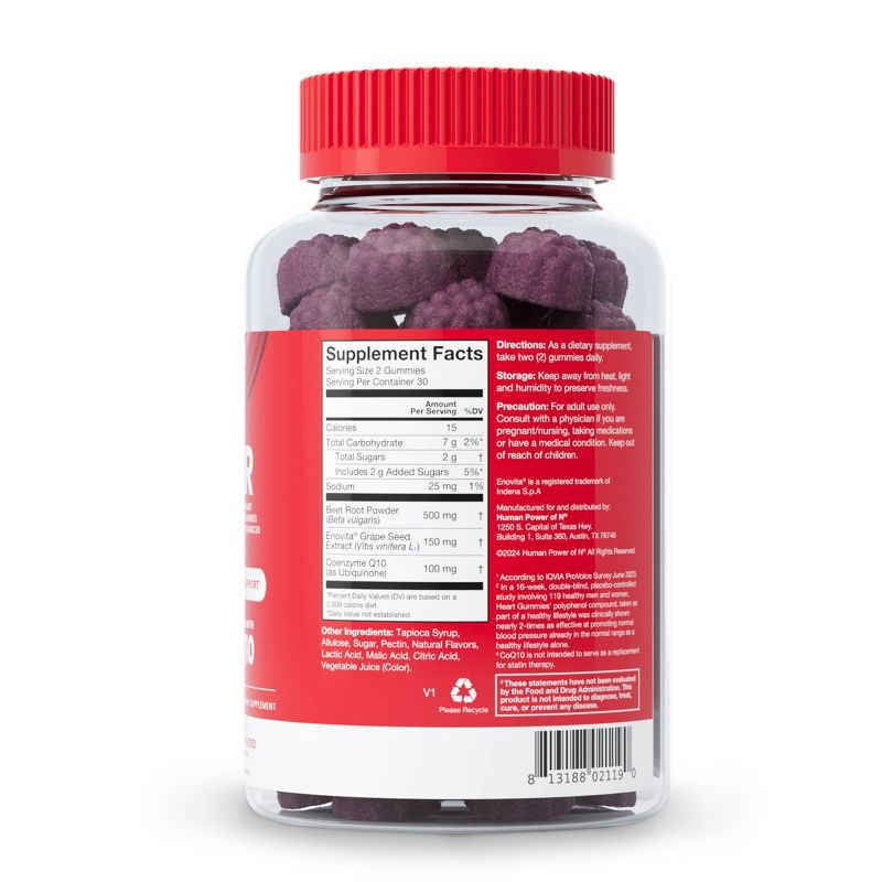slide 2 of 11, Humann SuperBeets Heart Gummies Advanced with CoQ10 - 60ct, 10 x 60 ct