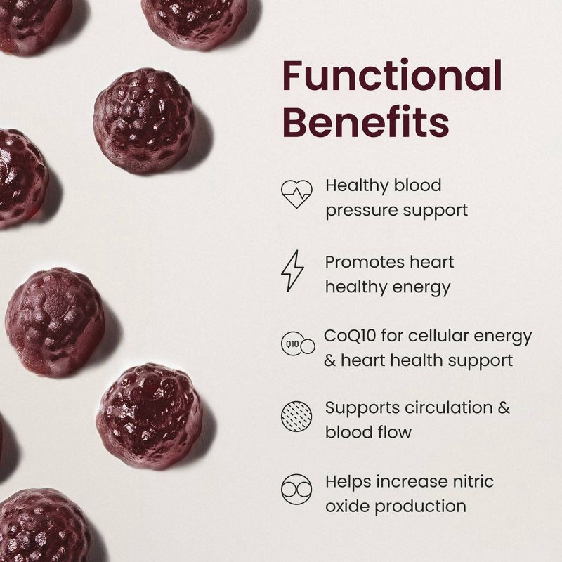 slide 5 of 11, Humann SuperBeets Heart Gummies Advanced with CoQ10 - 60ct, 10 x 60 ct