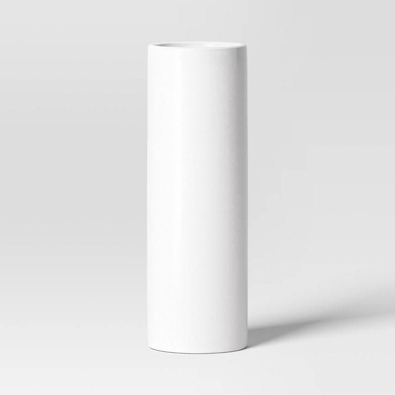 slide 3 of 4, 3pc Vase Set Ceramic Cylinder White - Room Essentials™, 3 ct