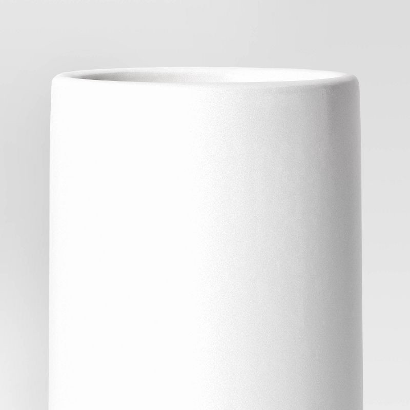 slide 4 of 4, 3pc Vase Set Ceramic Cylinder White - Room Essentials™, 3 ct