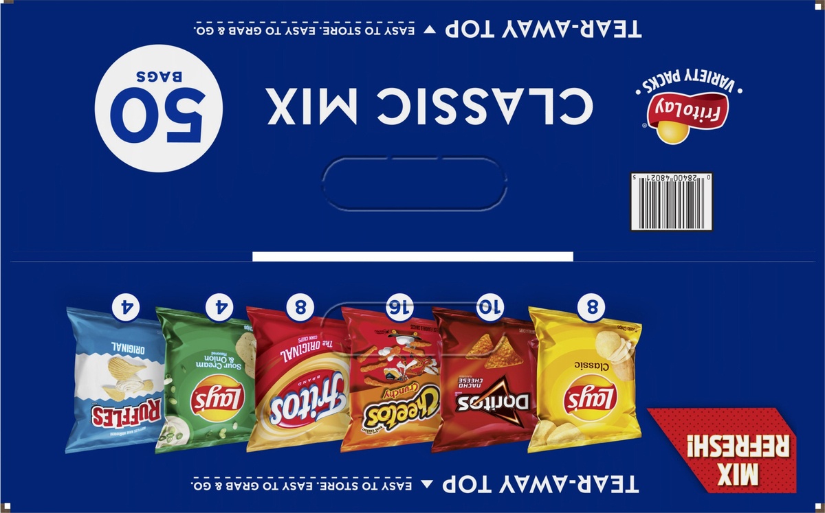 slide 5 of 9, Frito-Lay Classic Mix Variety Pack, 50 ct; 1 oz