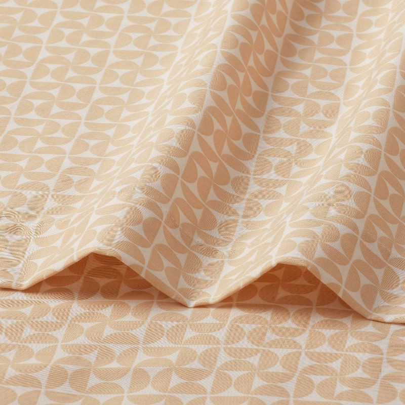 slide 3 of 4, Full Cotton Blend Sateen Sheet Set Natural Geo - Room Essentials™, 1 ct