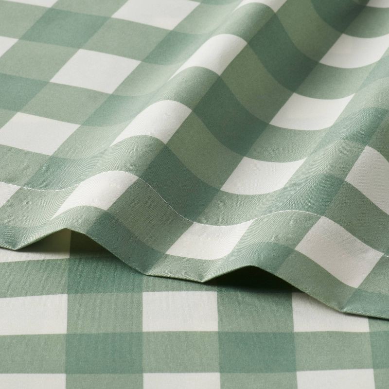 slide 3 of 4, Queen Microfiber Sheet Set Green Plaid - Room Essentials™, 1 ct