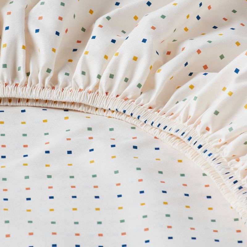 slide 4 of 4, Twin/Twin XL Microfiber Sheet Set Squares - Room Essentials™, 1 ct