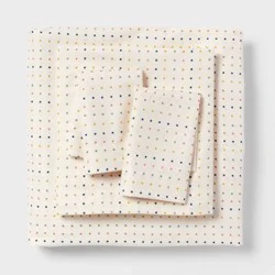 Queen Microfiber Sheet Set Squares - Room Essentials™