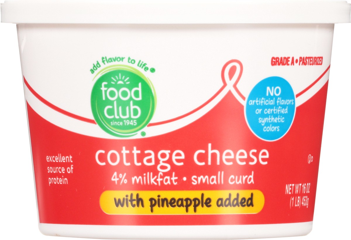 slide 7 of 13, Food Club Small Curd 4% Milkfat Cottage Cheese 16 oz, 16 oz